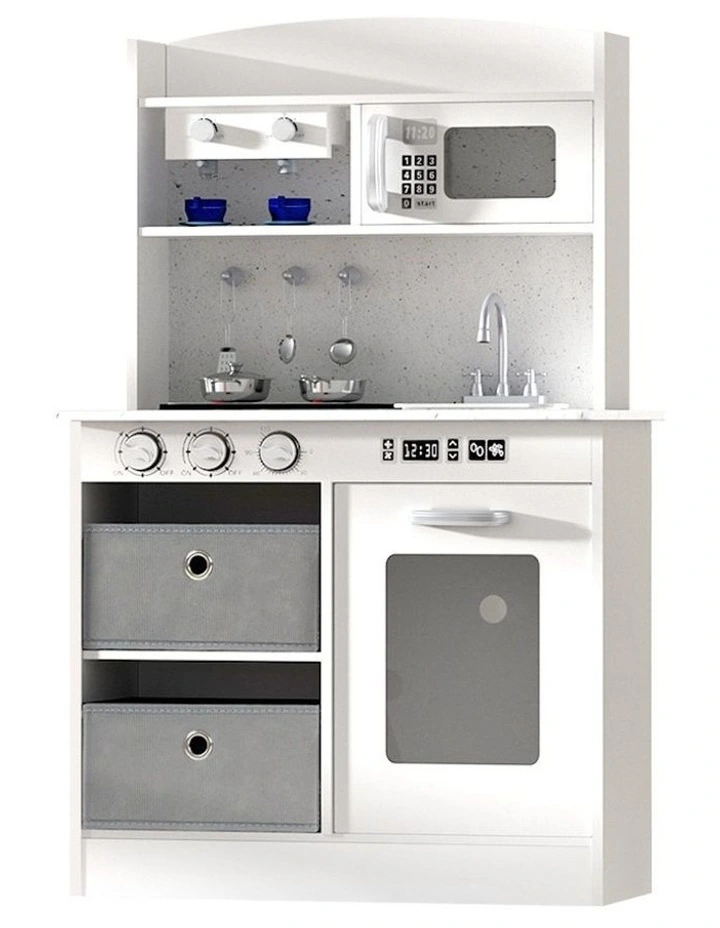Wooden Kitchen Play Set in White
