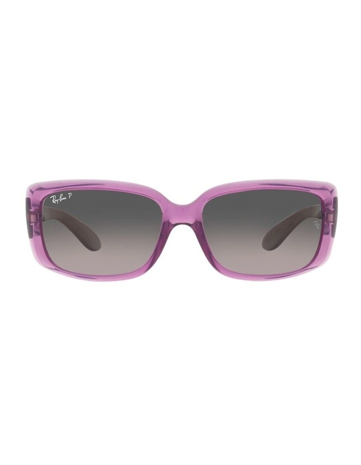 0RB4389 Polarised Sunglasses In Transparent Violet