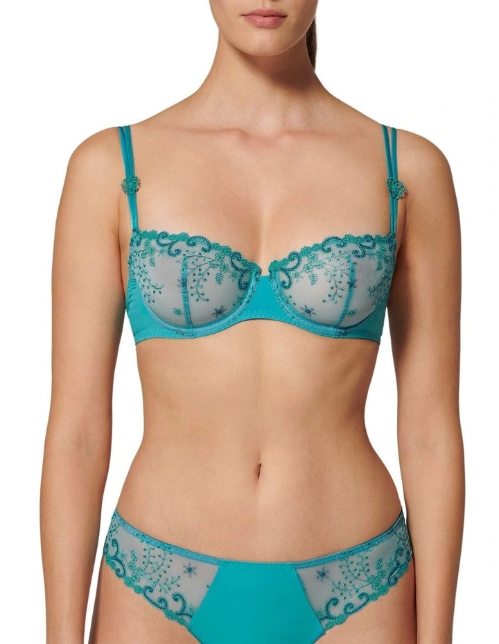 Delice Half Cup Bra in Blue