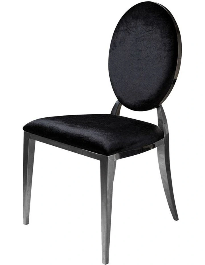 Flora Chair Stainless Steel in Black