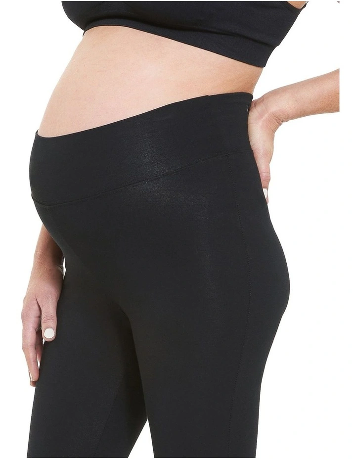 Organic Essential 3/4 Leggings in Black