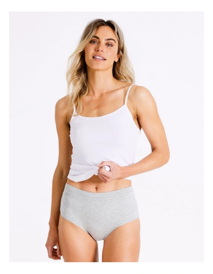 Organic Cotton Full Brief in Grey Marle