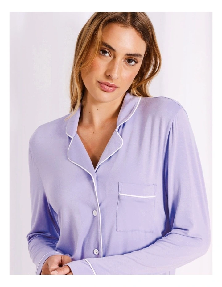 Pure Comfort Bamboo Long Pyjama Set in Lilac