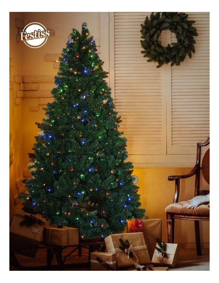 Artificial Christmas Tree With 4 Colour LED 2.1m in Multi