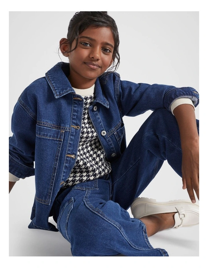 Carpenter Pocket Jacket in Midnight Indigo