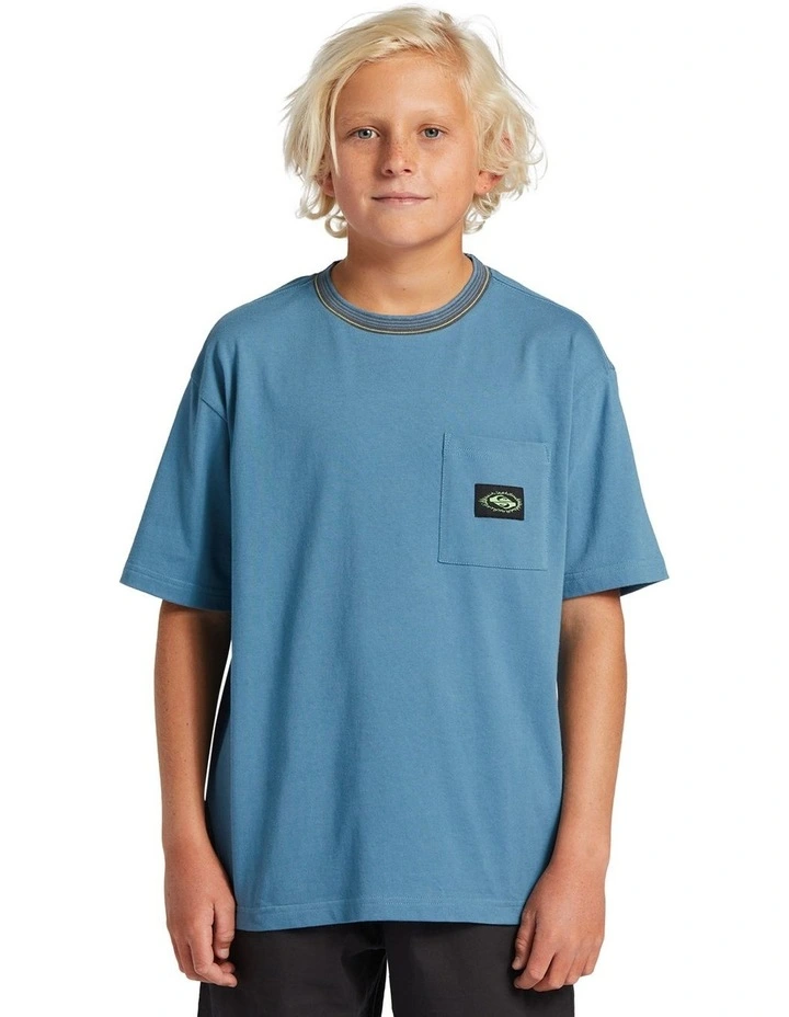 Radical Times Pocket T-shirt in Aegean Blue