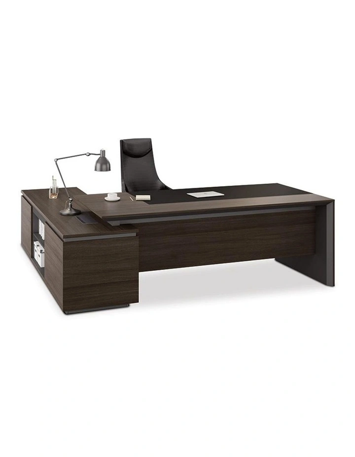 Carter Executive Office Desk with Right Return 2.2M Coffee & Charcoal