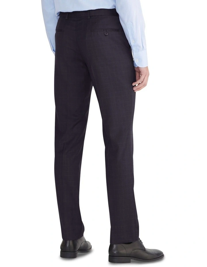 Tailored Tonal Glen Check Suit Pant in Black