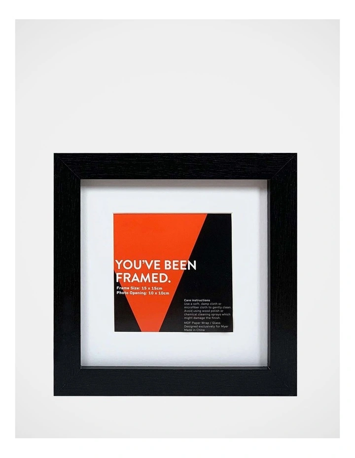 Photo Frame 15x15/10x10cm in Black
