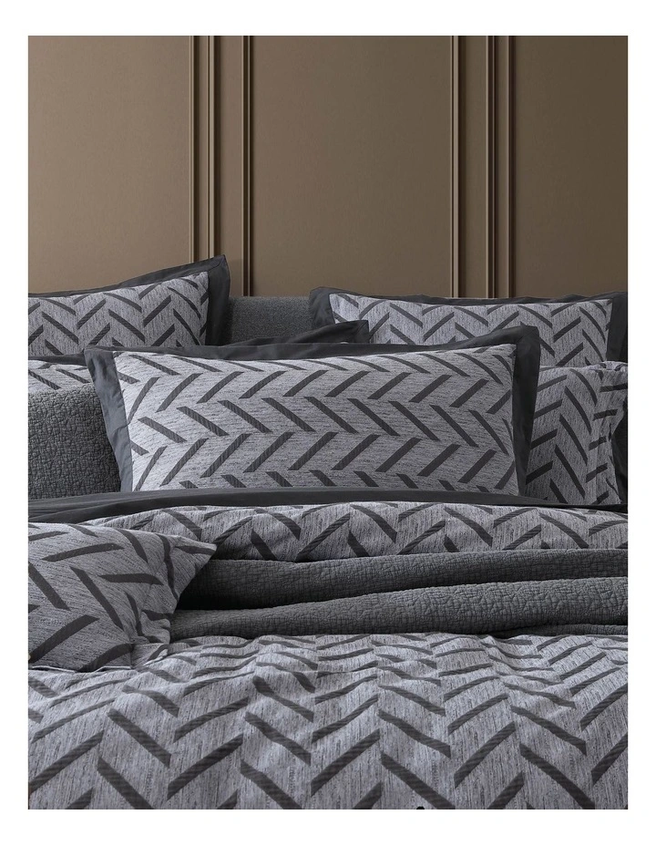 Westport Quilt Cover Set in Charcoal