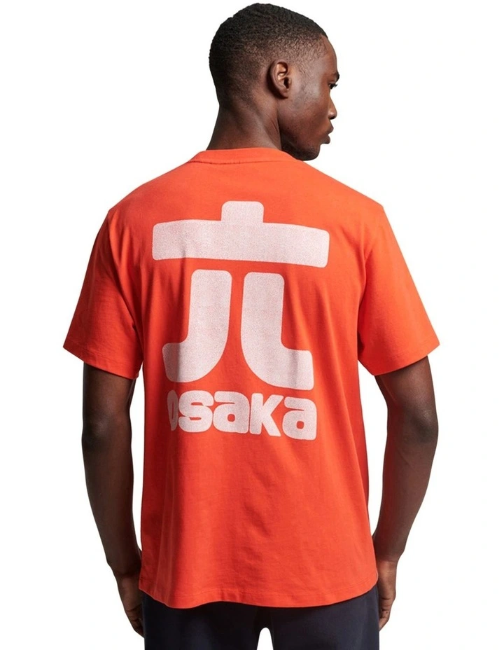 Osaka Logo T-shirt in Sunset Red