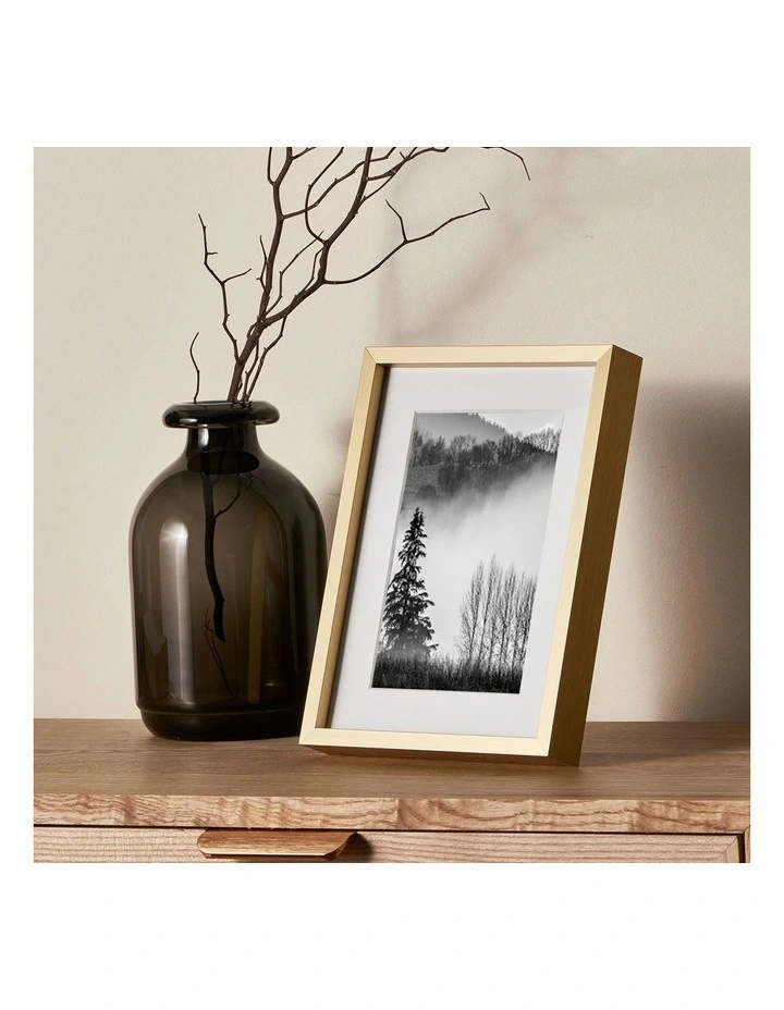 Premium Metallicus Metal Photo Frames 6x8 Matt to 4x6 Set Of 2 in Gold