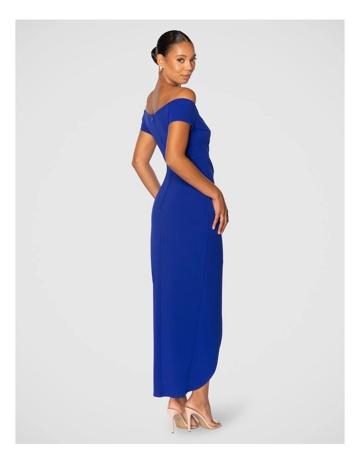 Alice Off Shoulder Gown in Cobalt