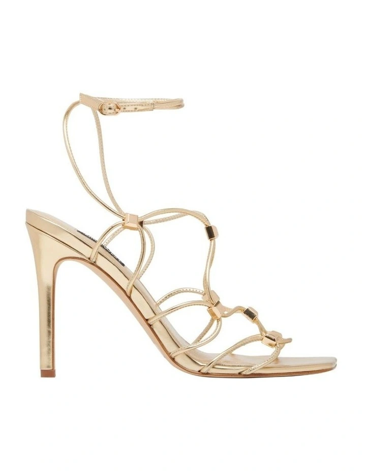 Tenor Heeled Sandal in Gold
