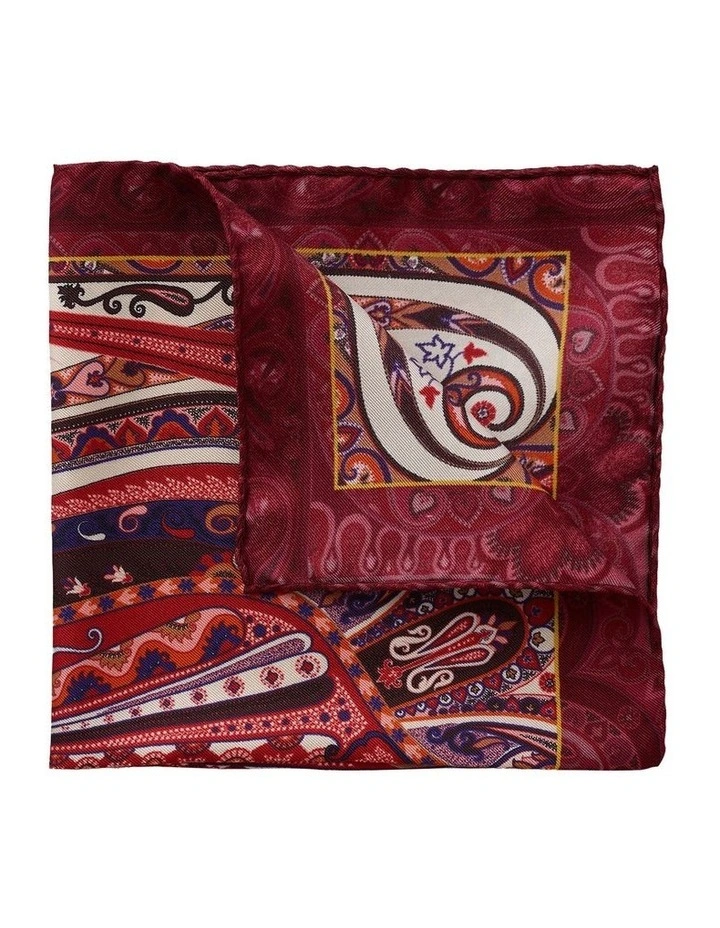 Acqua Paisley Silk Pochette in Red