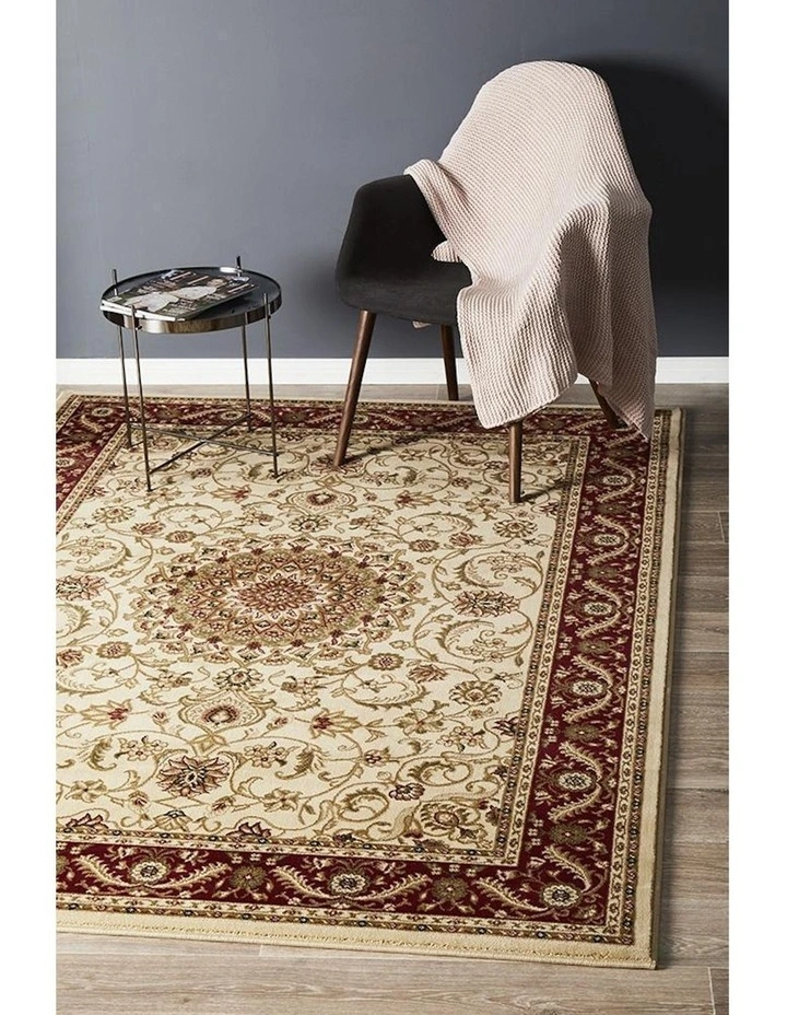 Sydney Collection Medallion Rug in Ivory