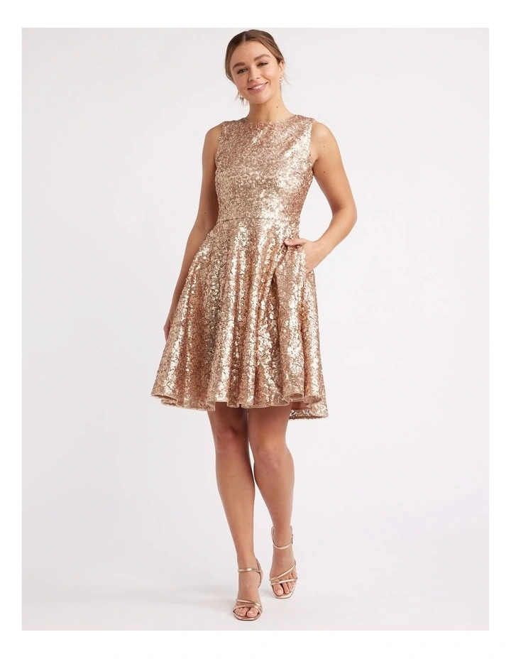 Marrakesh Mini Dress in Gold
