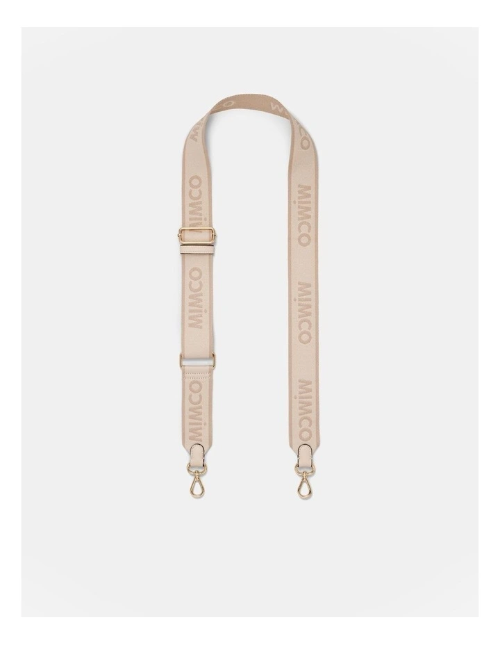 Stripe Webbing Bag Strap in Pearl