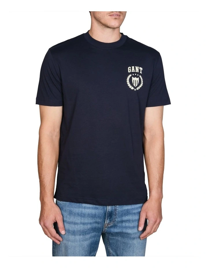 Crest T-shirt in Evening Blue