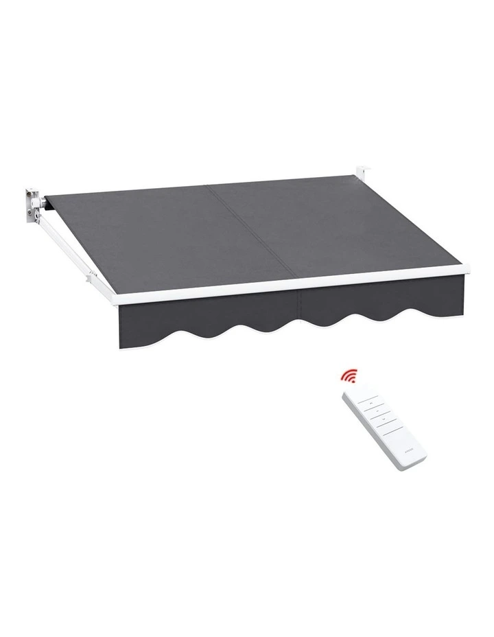 Retractable Folding Arm Awning Motorised Sunshade 2x1.5m in Grey