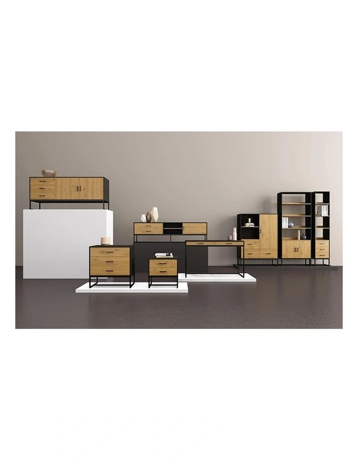 Amster Sideboard 160cm Natural & Black