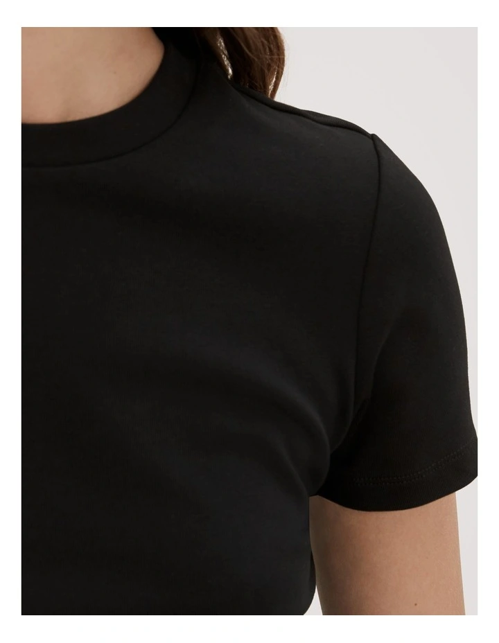Australian Cotton Fitted T-Shirt in Black