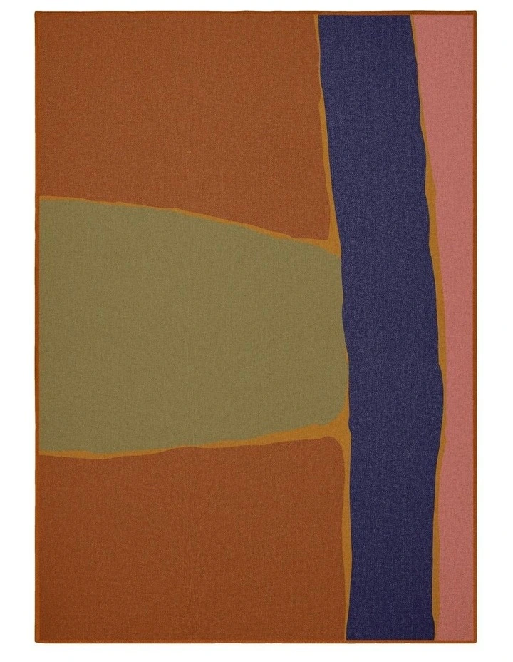 Rain is Coming! Burnt New Jute Area Rug in Orange