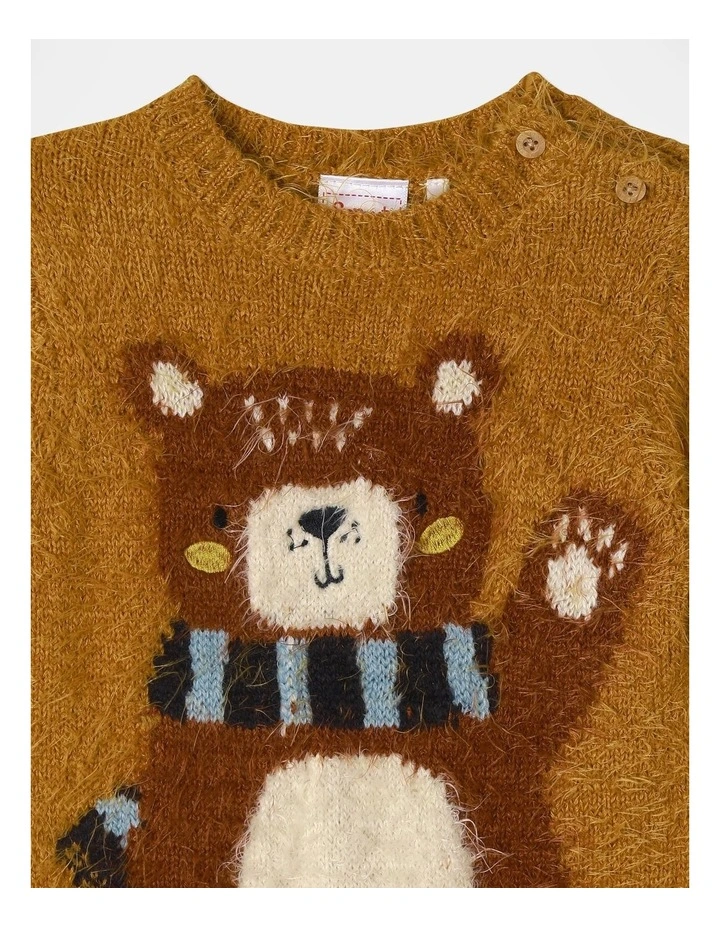 Whisper Fur Jumper in Mustard