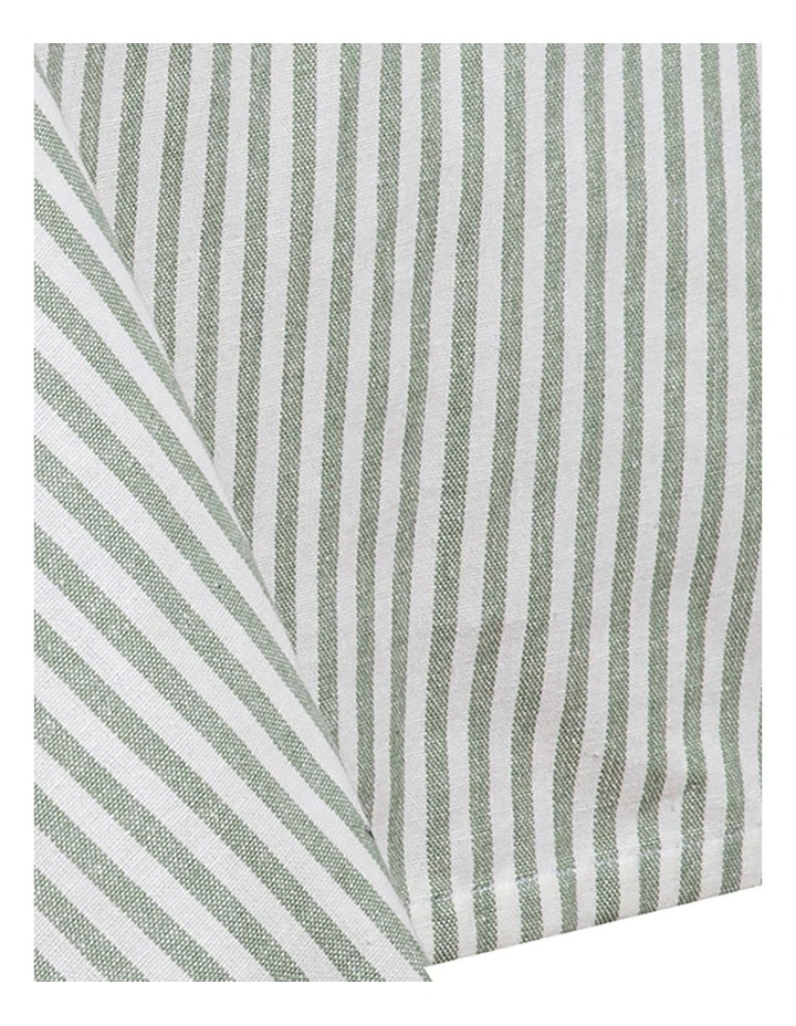 Pinstripe Tablecloth 300cm in Leaf