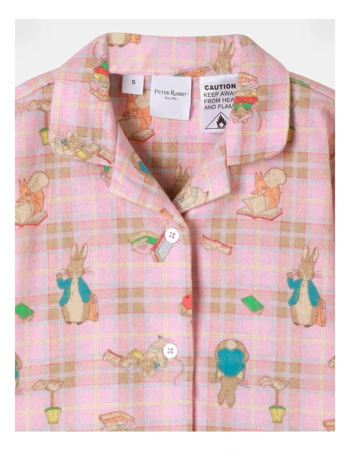Peter Rabbit Flannelette Pyjama Set in Light Pink