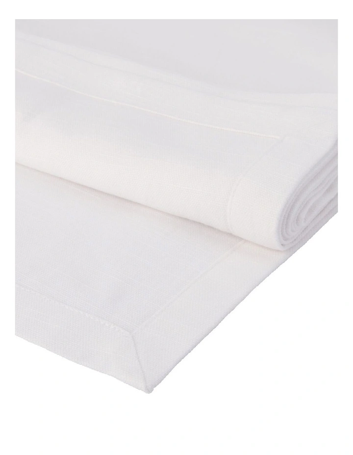 Cotton Classics Rectangular Tablecloth 300x150cm in Snow