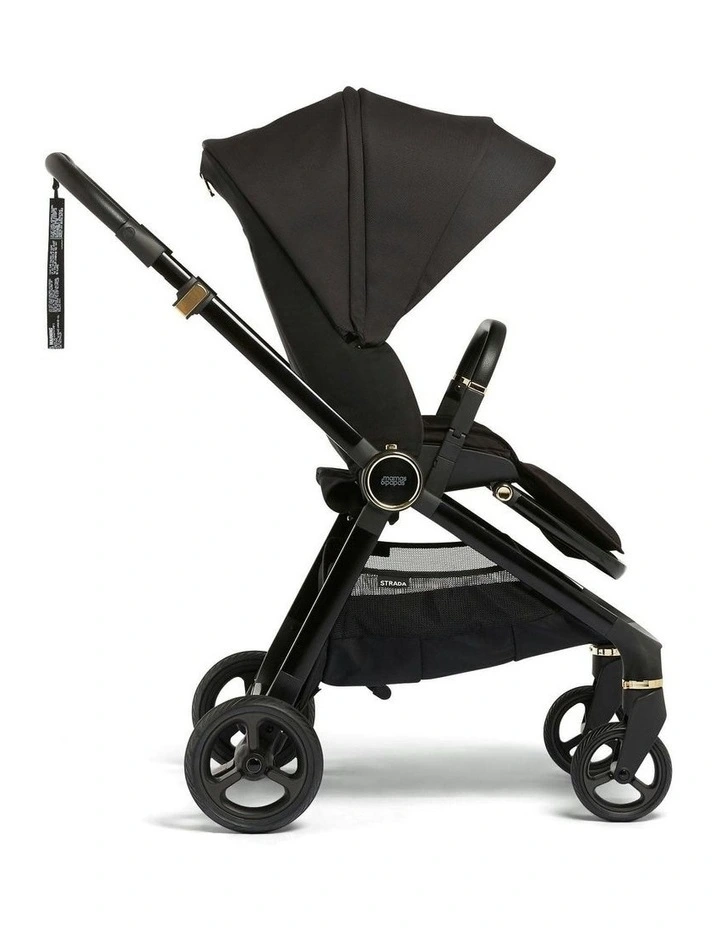 Strada Pram 3 Pieces Bundle in Black Diamond