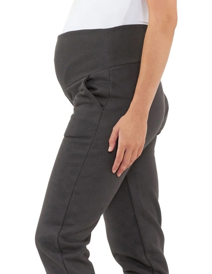 Taylor Over Tummy Joggers in Slate