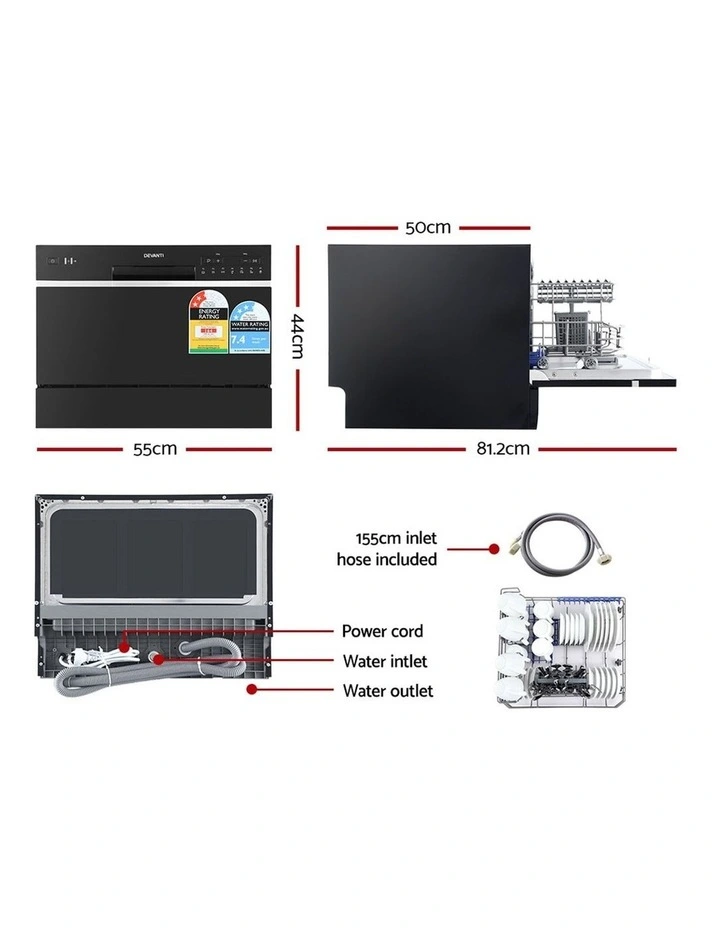 Devanti Benchtop Dishwasher