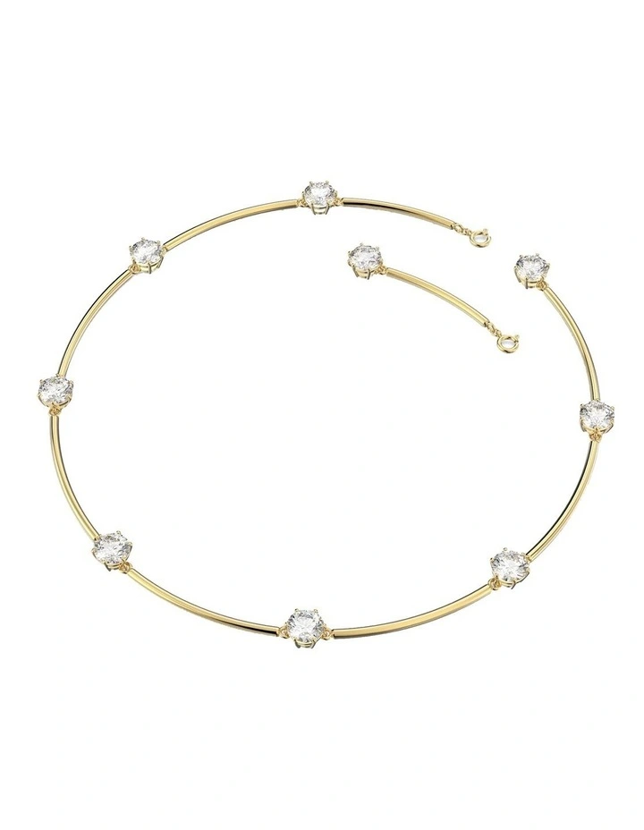 Constella Choker Round Cut ShinyGold-Tone Plated in White