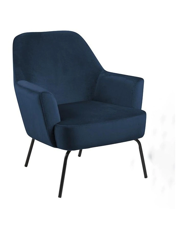 Monroe Lounge Chair in Navy/Black