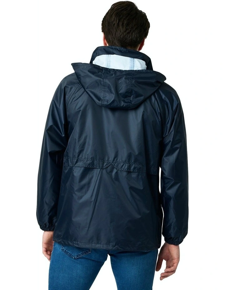 Stowaway Waterproof Rain Jacket in Navy