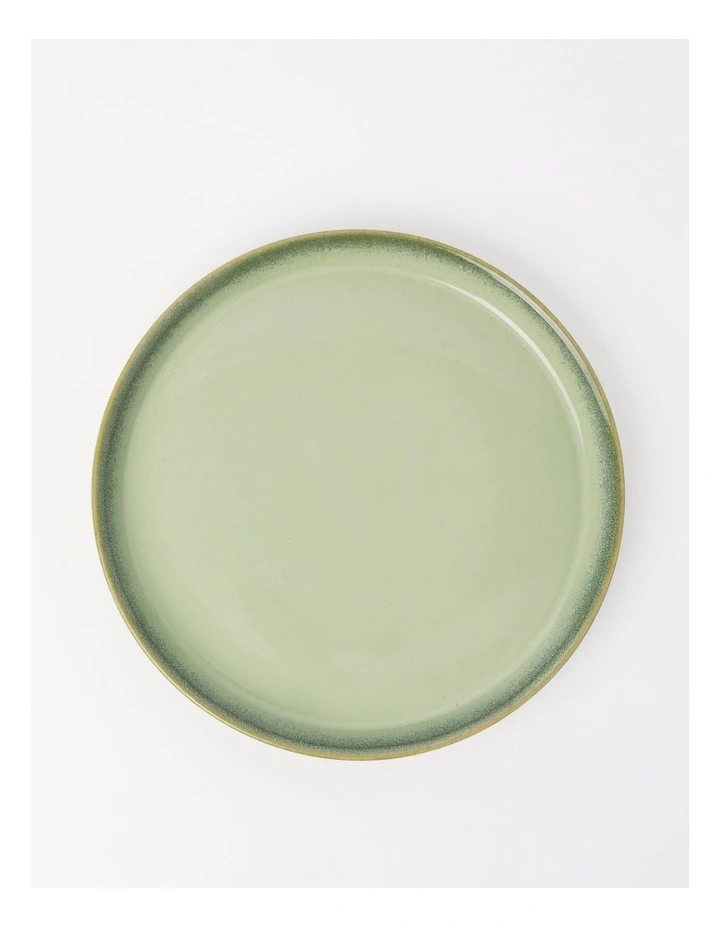 Esperance Celadon Wiped Edge Dinner Plate in Green