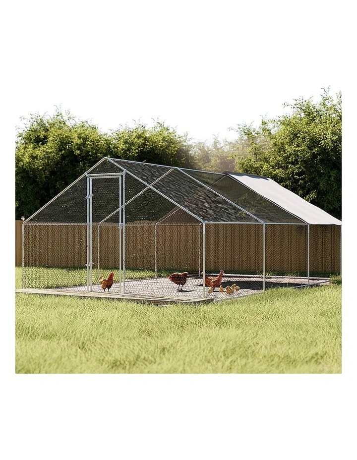 Chicken Coop Walk In Cage 3mx6m in Silver