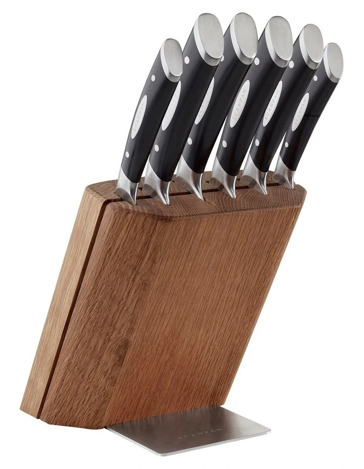 Classic Knife Block Set 7Pc in Brown