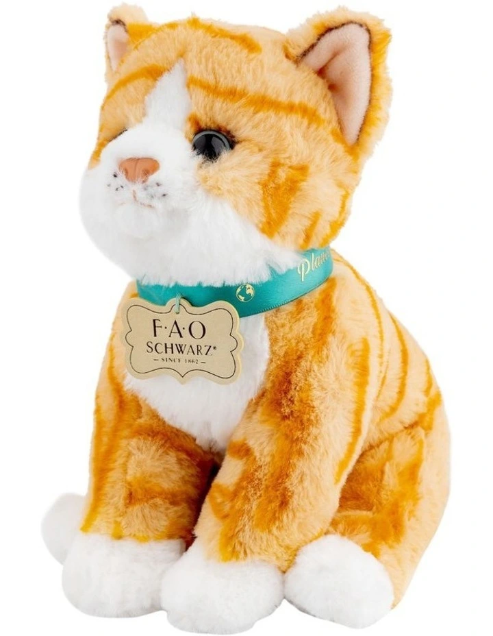 Recycled Bottle Ginger Cat Plush Toy 25cm