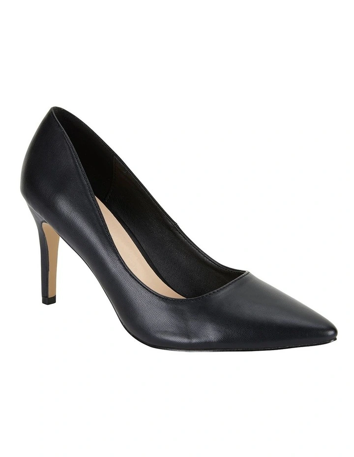 Wild Black Smooth Heeled Shoes