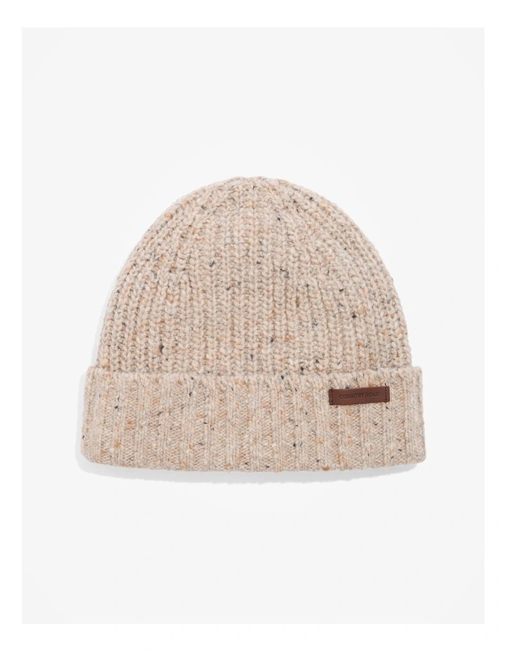 Merino Nep Beanie in Pebble