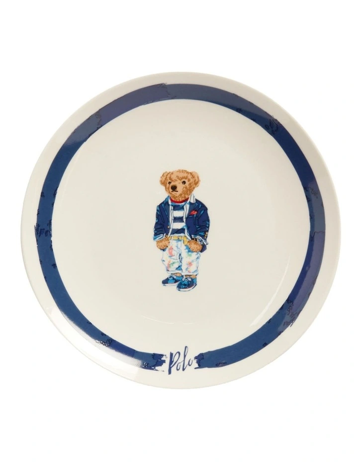 Blazer Bear Dessert Plate Set in Navy