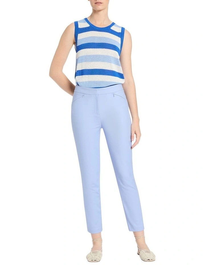 Sarah Compact Cotton Pant in Glacier