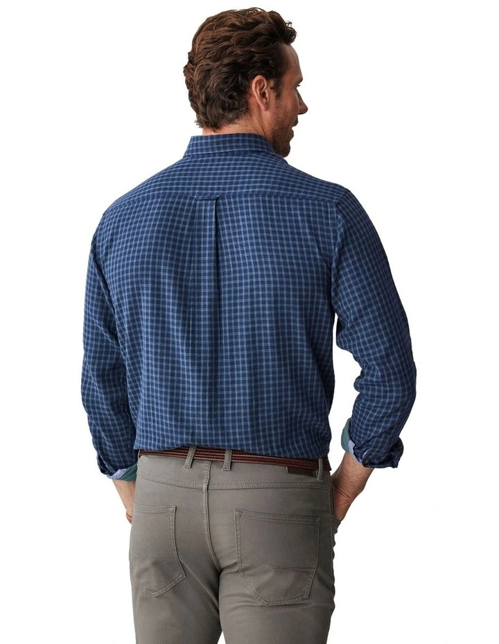 Small Double Face Check Shirt in Forest