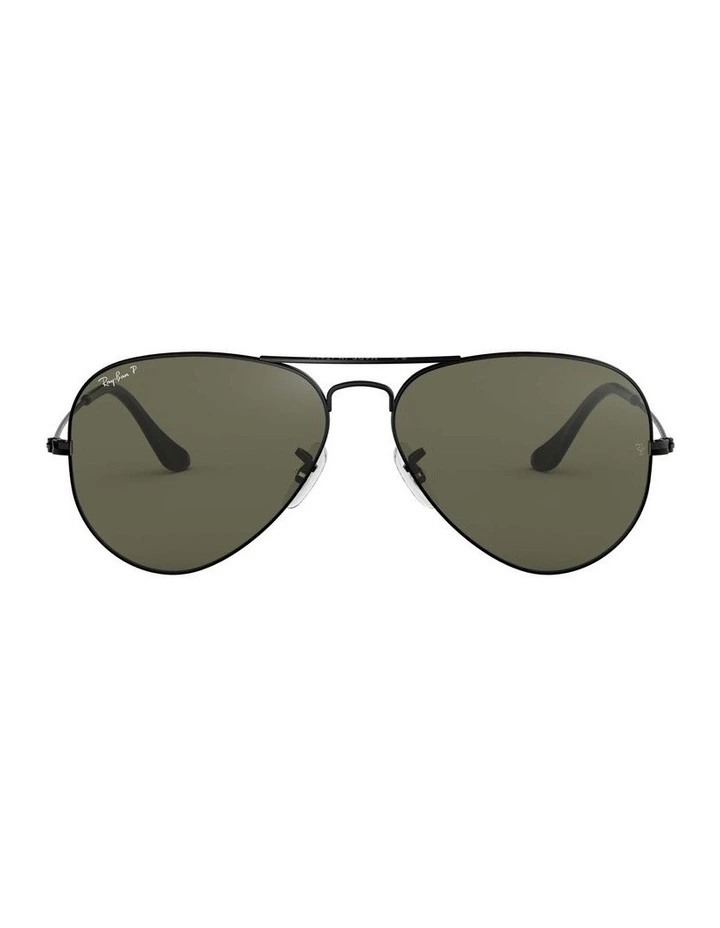 Aviator Black RB3025 Polarised Sunglasses