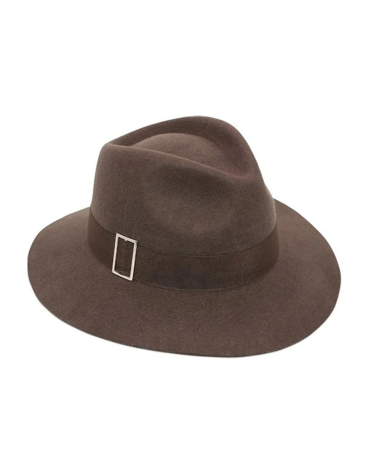 Harper Fedora Hat in Khaki
