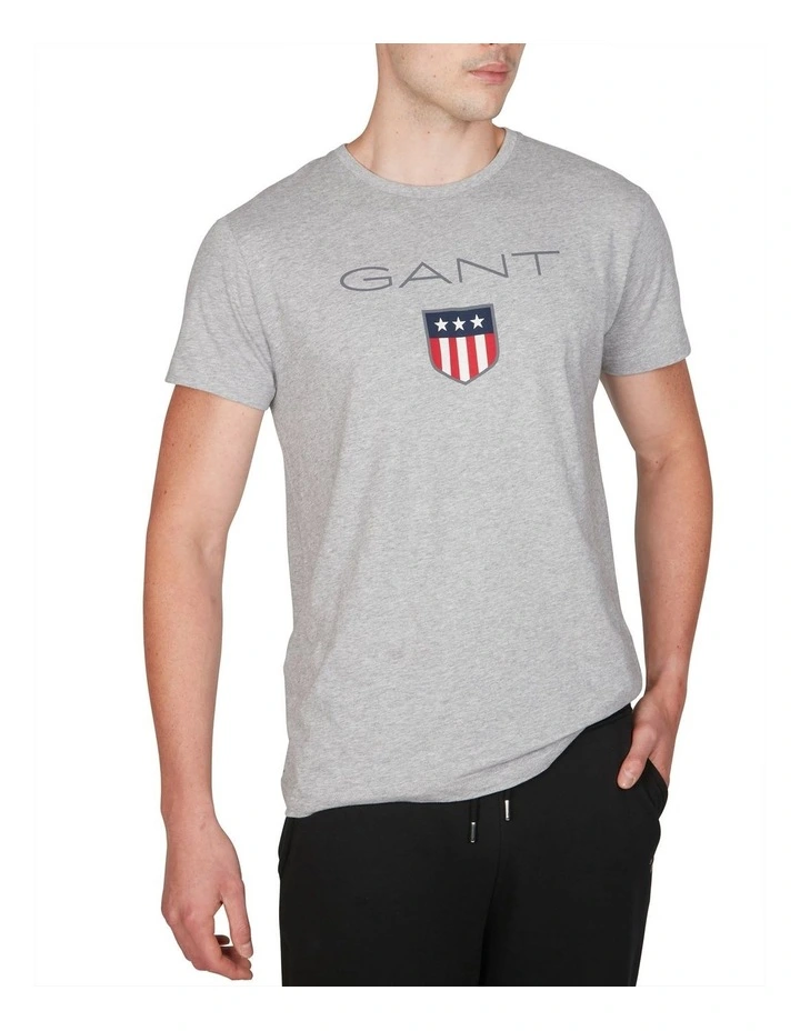 Shield Short Sleeve T-Shirt in Grey