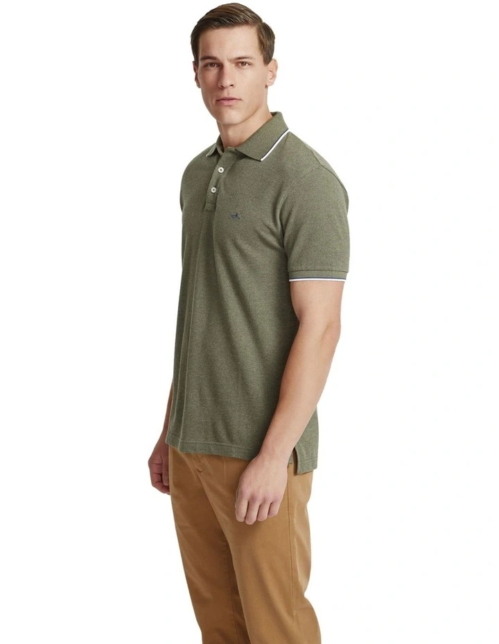 Magnus Organic Cotton Polo in Olive